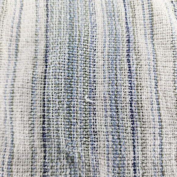 Royal Robbins Men's Striped Button-Down Shirt - Cream and Blue - Textured - Picture 7 of 9